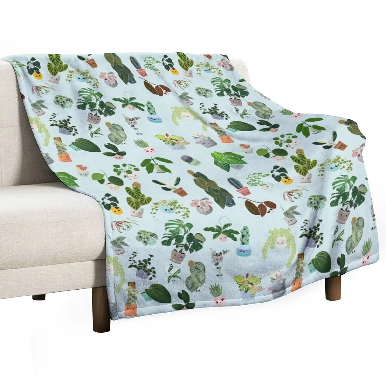 Plant Addict confetti Throw Blanket Travel Soft Plush Plaid Blankets