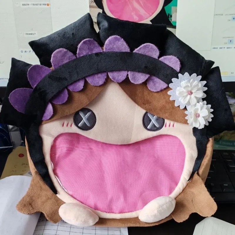 

Anime Identity V Cosplay Painter Edgar Valden Embalmer Perfumer Aesop Carl Transparent Campus Zip Plush Backpack Shoulder Bag