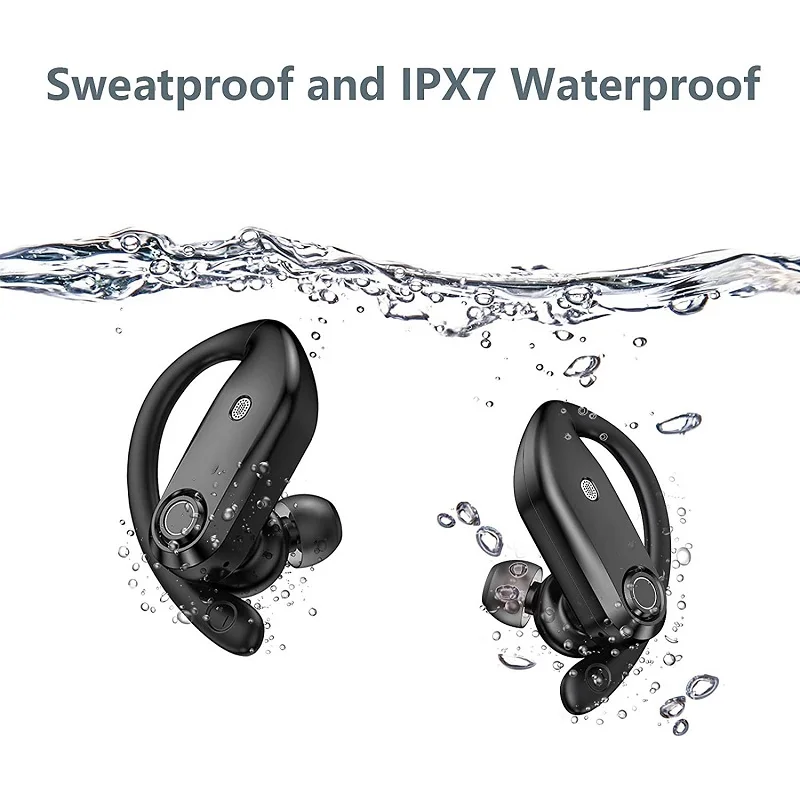 Tws fones de ouvido sem fio bluetooth 5.0 fones esporte estéreo fone de ouvido para o telefone com 4 microfones chamada clara power bank 1200mah