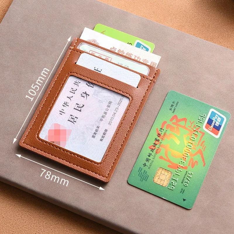 초슬림 카드 홀더 지갑 여성 남성용 슬림 미니 RFID 차단 멀티 신용카드 슬롯 포켓 ID 배지 신용카드 케이스