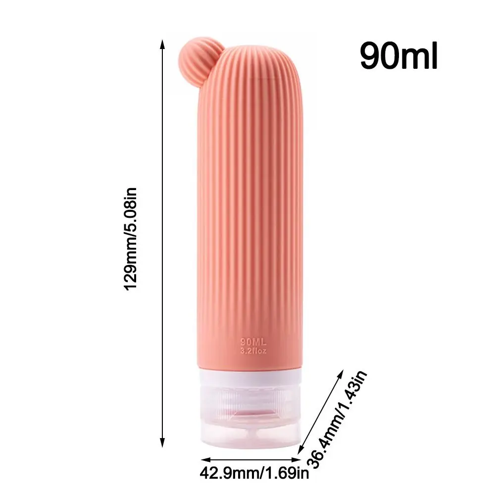 Squeeze Silicone Refillable Bottles Large Capacity 90ML Shower Gel Lotion Bottle Visible Design Shampoo Sub-Bottling Travel