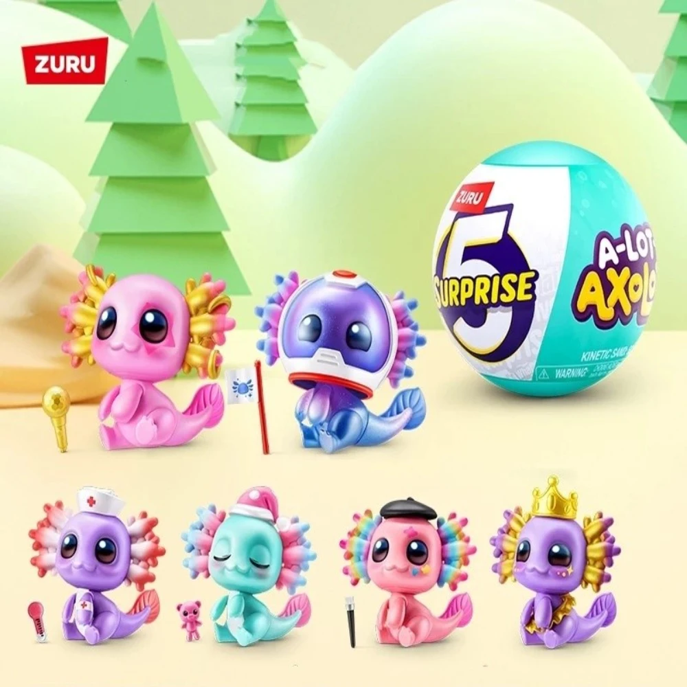 

ZURU 5-сюрприз A-Lot-A Axolotls Surprise слепая шаровая милая мини-кукла с орнаментом в виде животных, коллекционные игрушки, детская слепая коробка, игрушки