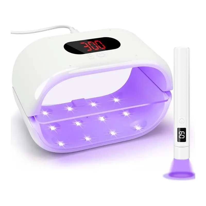 UV Light For Resin With Sided UV Flashlight 3-Speed Timer Digital Display 36W Fast Curing Lamp For Crafts