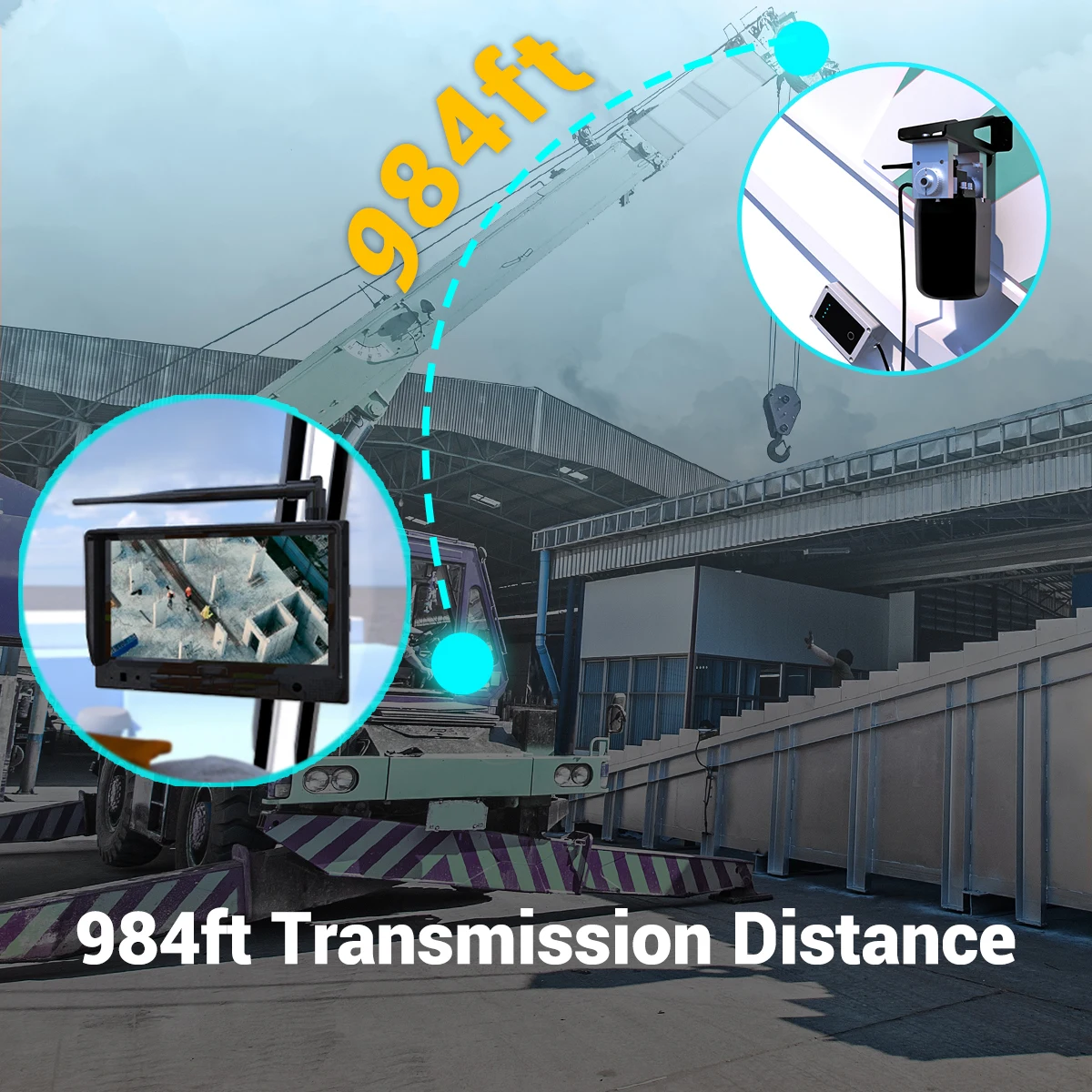 نظام مراقبة كاميرا الرافعة اللاسلكية STONKAM بتكبير 30x مع خوارزمية AI لرافعة البرج