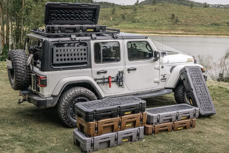 Waterproof Dustproof 100L 75L Rooftop Luggage Box Outdoor Equipment Box Three-proof Modified Expandable Vehicle