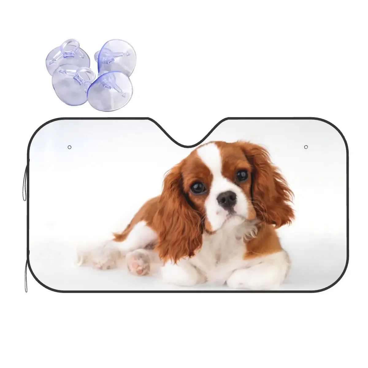 Cavalier King Charles Spaniel Sunshade Windscreen Gift for Animal Dog Lover Car Front Windshield Sunshade Visor UV Protector