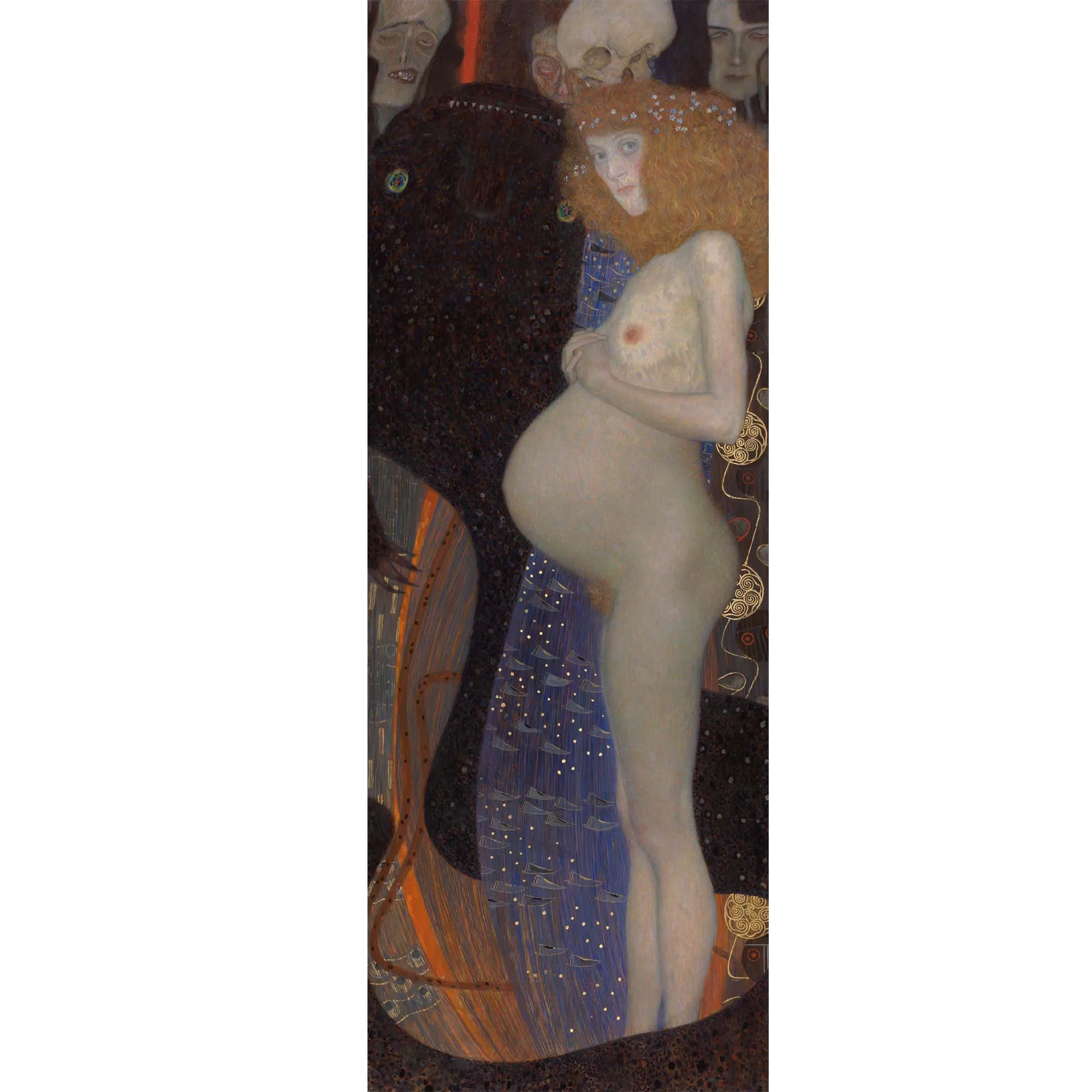 

100% hand painted high quality reproduction of Hope I by Gustav Klimt Art paintings on canvas Decoration pictures room wall