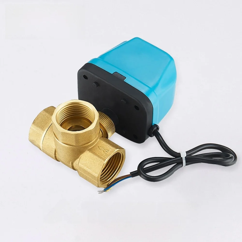 Electric Ball Valve For Plumbing Electric Valve Heating Control Valve 3 Way Motorized Valve Wear Resistant Brass