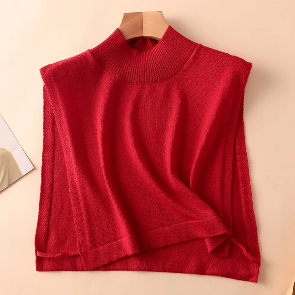 

Elegant Winter Sweater False Collar Adjustable Half-Shirt Style Stand Collar Warm Solid Color Turtleneck Neckwear