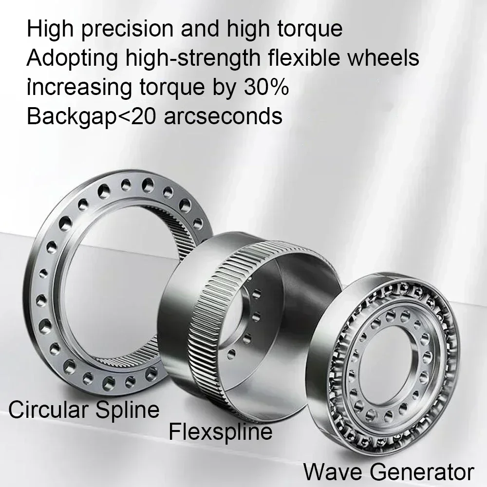 中空ハーモニックドライブハーモニック減速機ギアステッピングサーボモーター用高精度ハーモニックギアボックス機械アームジョイント用