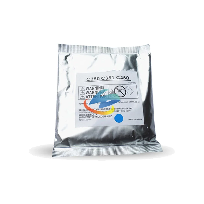 1PCS C350 Developer Powder for Konica Minolta C-350 351 450 353 Compatible C350 C351 C450 C353 Developer CMYK 400g/bag