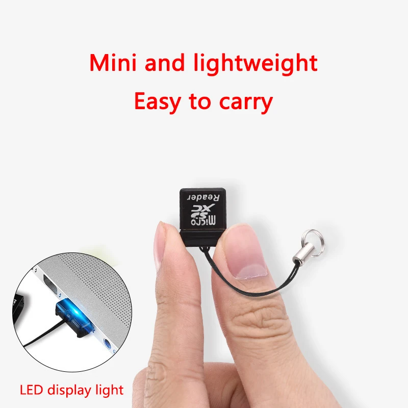 

4PCS Mini Card Reader Super Speed USB 2.0 Mini SD/SDXC TF Card Reader Adapter High Quality Card Reader For Compute
