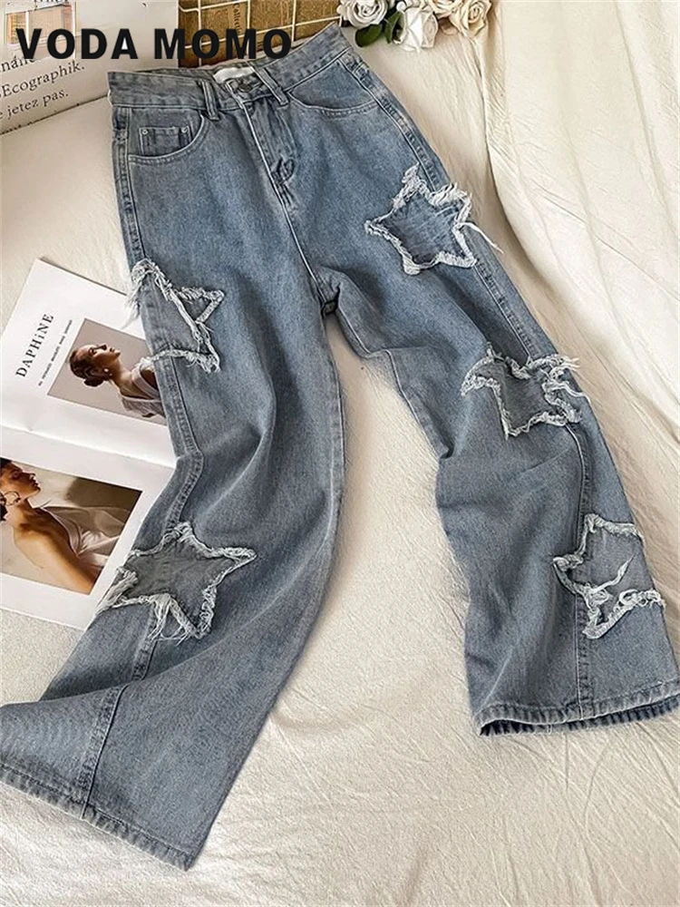 

Vintage Women's Pants Straight Leg Jeans Basic Daily High Waist Spring Streetwear Jeans Design Sense Korean Fashion Denim Y2k