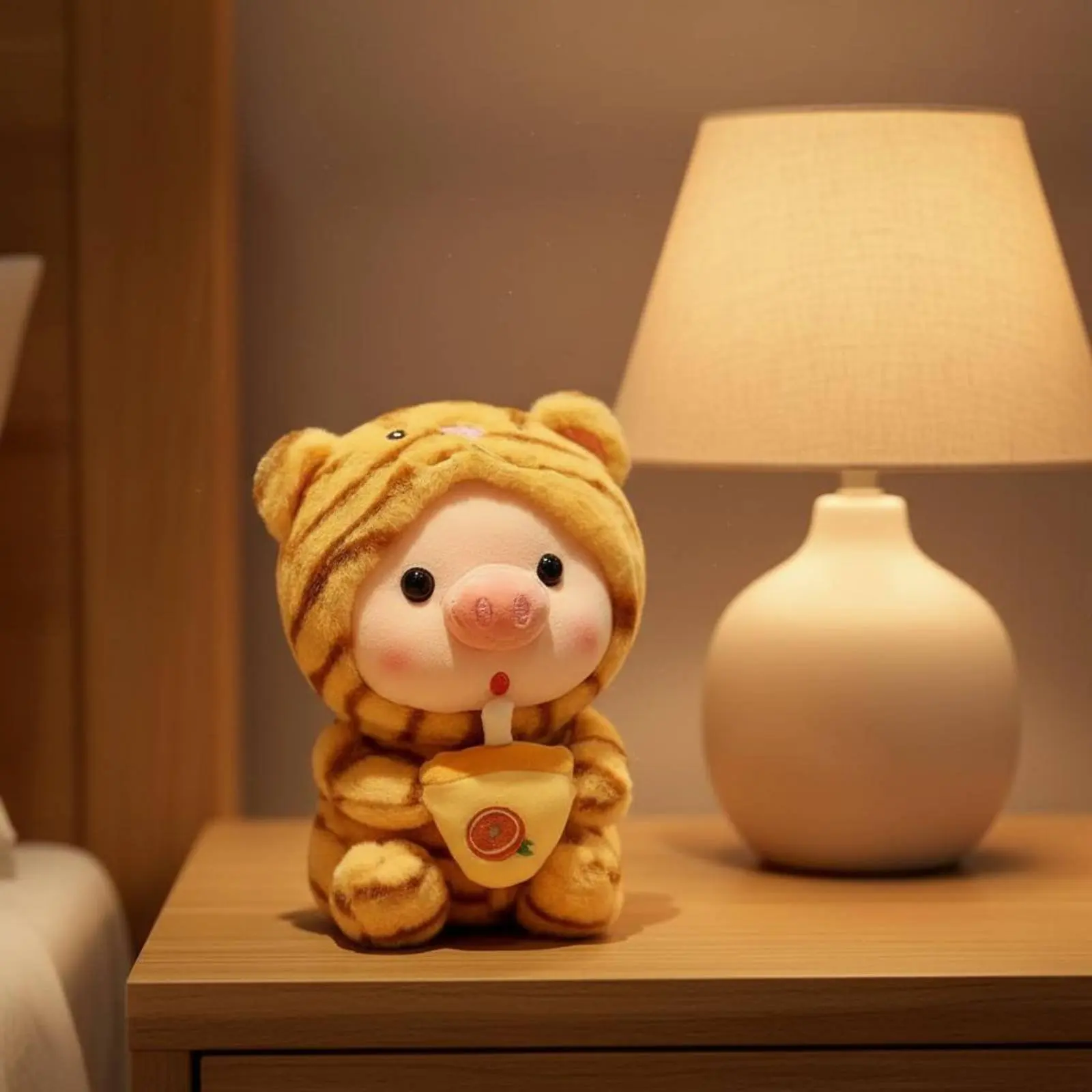 

Tapioca Tea Tea Pig Plushie Cute Design Pig Plushie Piglet Stuffed Toy Cuddly Cuddle Pillow PP Cotton Filled for Children