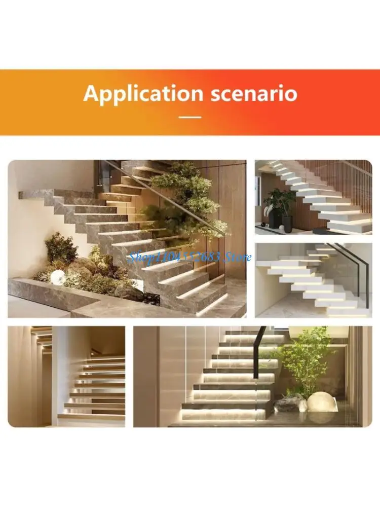 Modern LED Stair Light Controller 16 Steps Motion Activated ABS Construction 