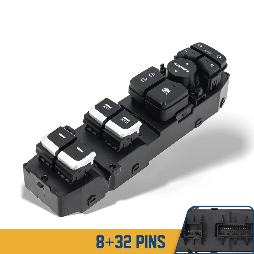 Power Window Switch for Front Left Position on For KIA For SORENTO 2015 to 2021 Models OEM Mounting Size and Wiring Layout
