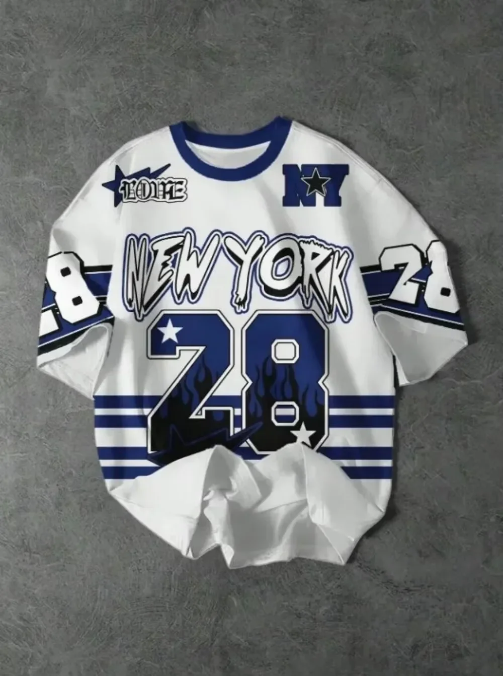 Y2K American New York Number 28 3D Print Sports Quickdry Breath Men T-shirt Outdoor Street Casual Fashion Train Short-sleeve Top