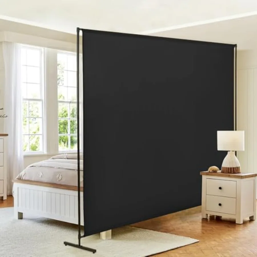 

Перегородка для комнаты, однопанельная, 71''Ш x 71''В, регулируемая по высоте, большая перегородка для офиса, тканевая, портативная, для обеспечения приватности
