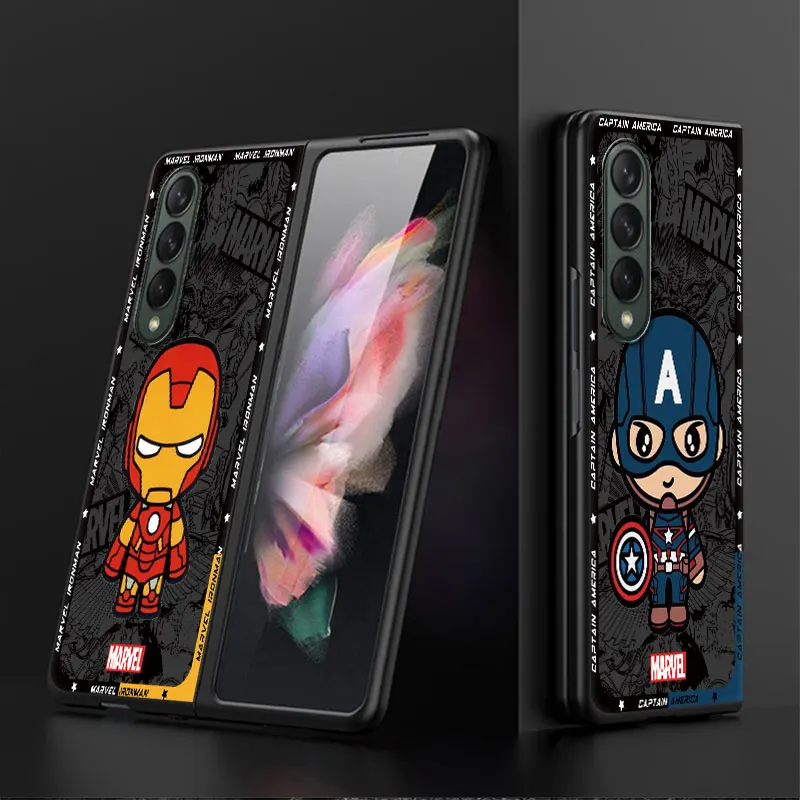 Cartoon Marvel Spiderman Groot Case for Samsung Galaxy Z Fold6 Z Fold4 5G Z Fold3 Z Fold5 5G ZFold4 Hard PC Shockproof Cover image 6