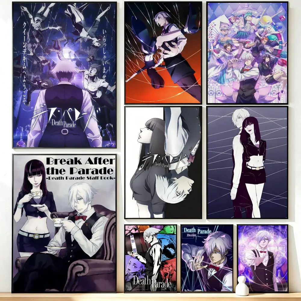 Modernes, ästhetisches Wandkunst-Poster, Anime-Poster „Death Parade“ für Büro, Heimdekoration, großes Wandbild für den Innenbereich.