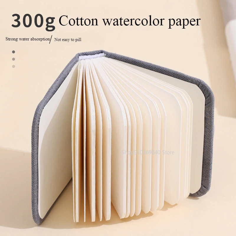 New Cotton Pulp Watercolor Book 300g Thick Fabric Cover Travel Portable Painting Notebook Sketchbooks Art Supplies