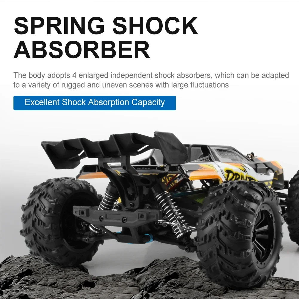 سيارة RC مزدوجة السرعة (70 كم/ساعة بدون فرش/50 كم/ساعة مصقولة) - 1:16 4 × 4 للطرق الوعرة، لعبة شاحنة سباق الانجراف عالية السرعة للأطفال والكبار #2