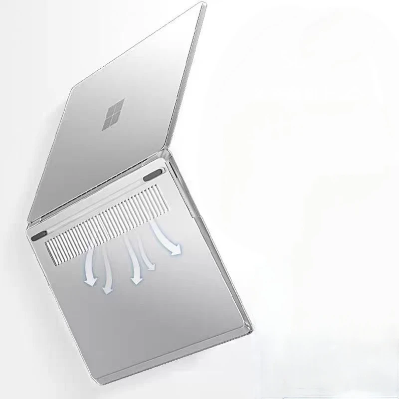 Transparent Protective Case for Microsoft Surface Laptop Go 3 2 Glossy Clear Cover LaptopGo Go3 Go2 12.4 Inch Anti-crack Casing