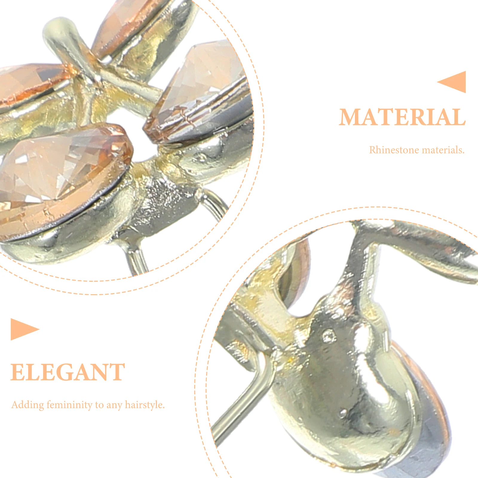 

4 Pcs Hairpin Rhinestone Sticks Bridal Wedding Pins Clips U-shaped Metal Hairpins Crystal Accessories for Girls