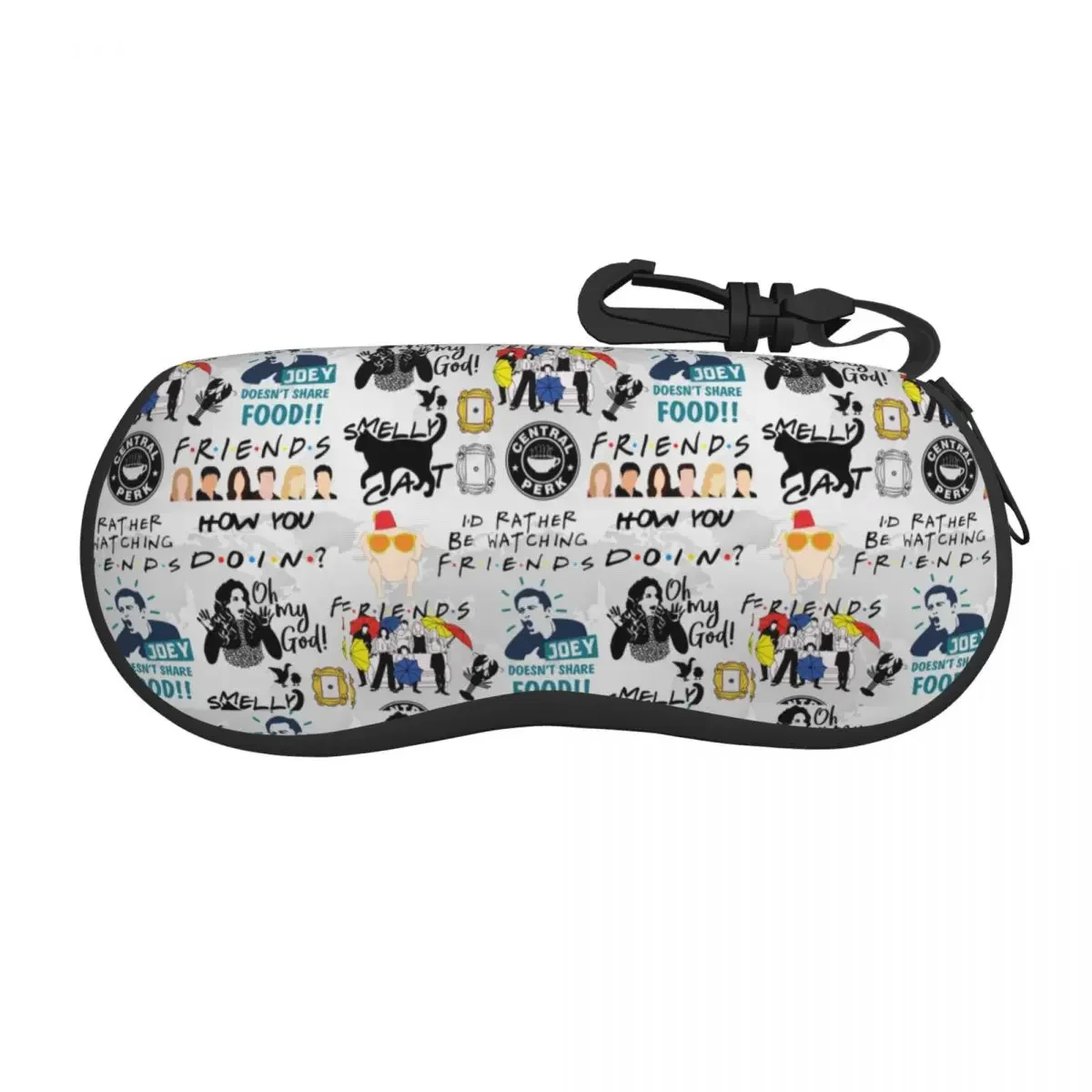 Funny Friends Collage Eyeglass Glasses Case Women Men Soft TV Show Sunglasses Protective Box