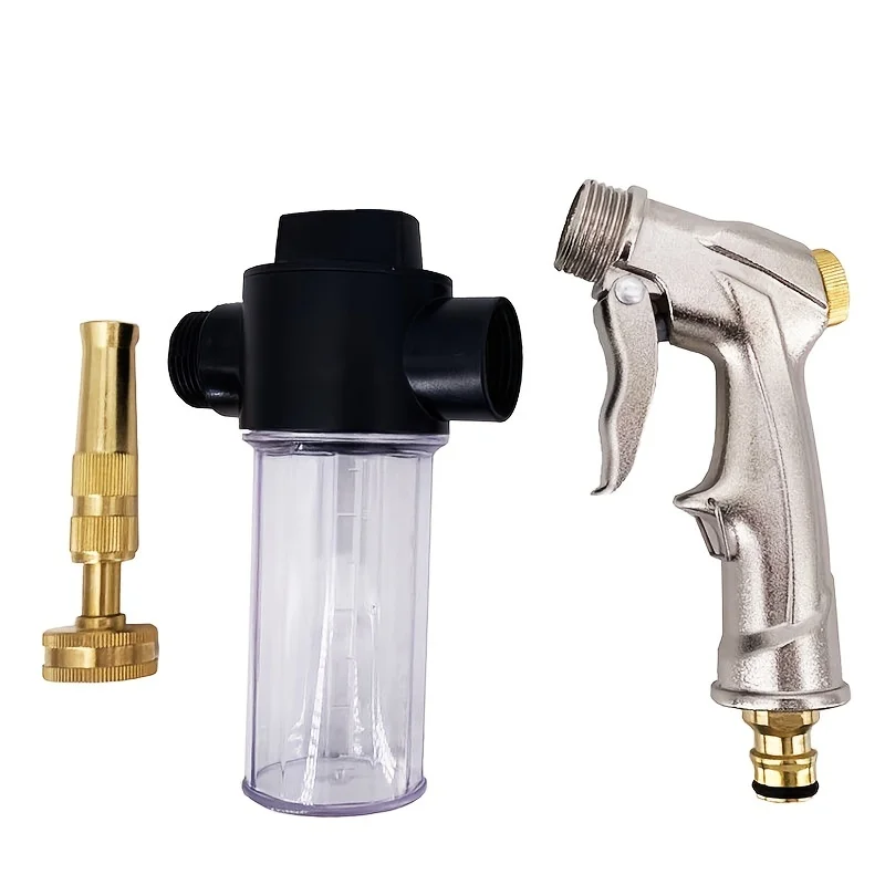 High Pressure Water Spray Gun Metal Brass Nozzle Garden Hose Pipe Lawn Car Wash Sprayer Sprinkler Car Wash Tool Water Guns