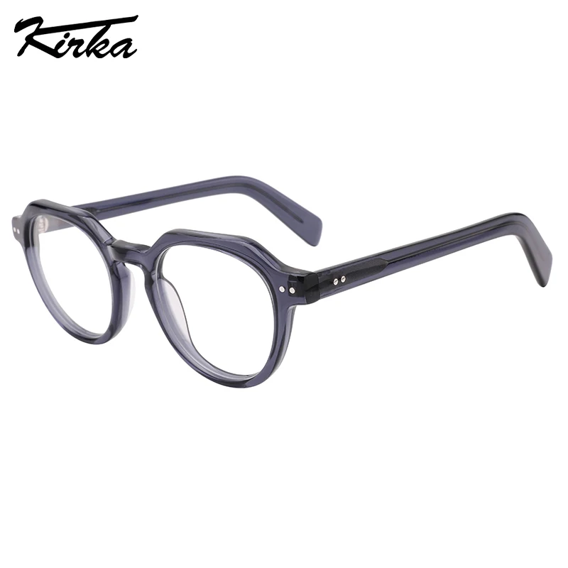 

Kirka Unisex Eyewear Acetate Owl Shape Frame Optical Tortoise&Transparent Dark Color Design Eyeglasses in 4 Colors WD1414