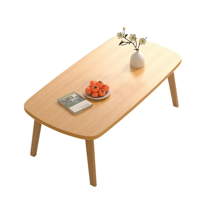 Coffee table, small apartment living room ins wind thickened solid wood table legs, free installation foldable small coffee