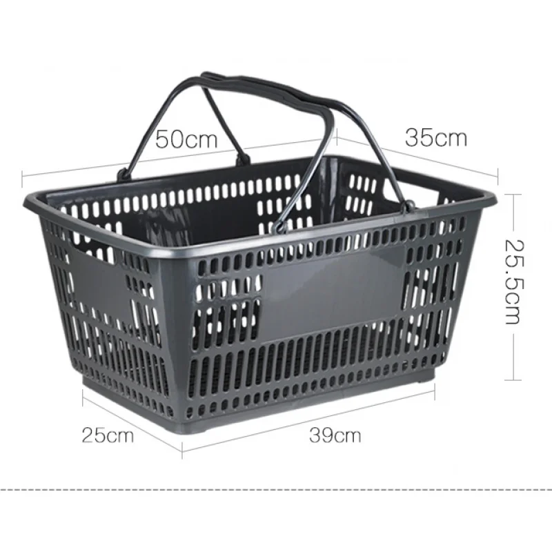 Mir roulant en plastique de supermarché avec des roues, panier de courses, personnalisé