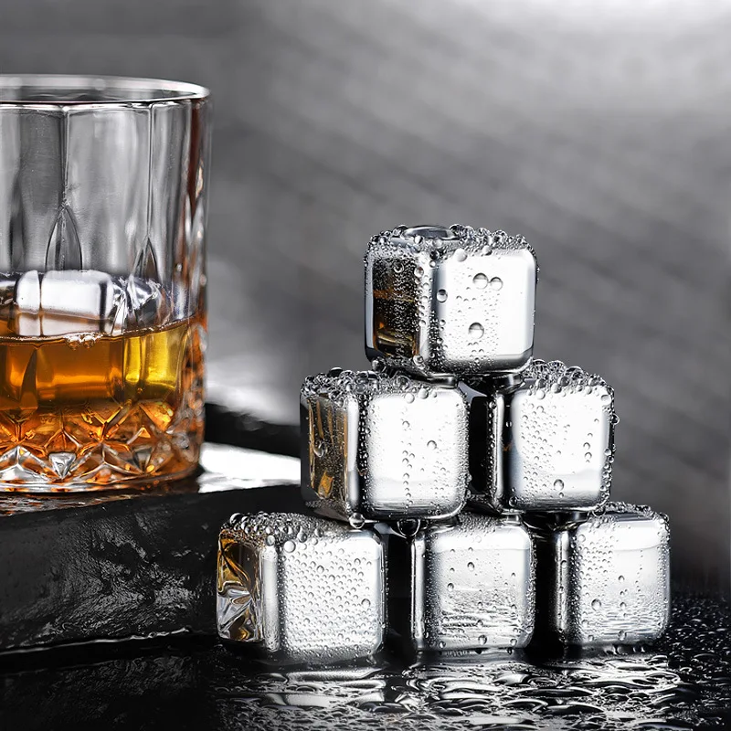 

304 Stainless Steel Ice Cube Quick-Frozen Metal Whisky Stone Bar Utensils