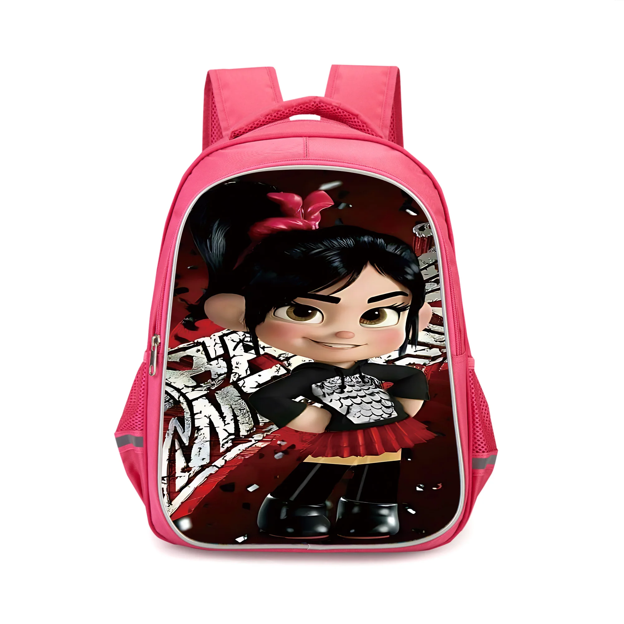 Wreck-It Ralphs ransel anak perempuan tas sekolah hadiah ulang tahun pelajar tas ransel tahan lama untuk berkemah