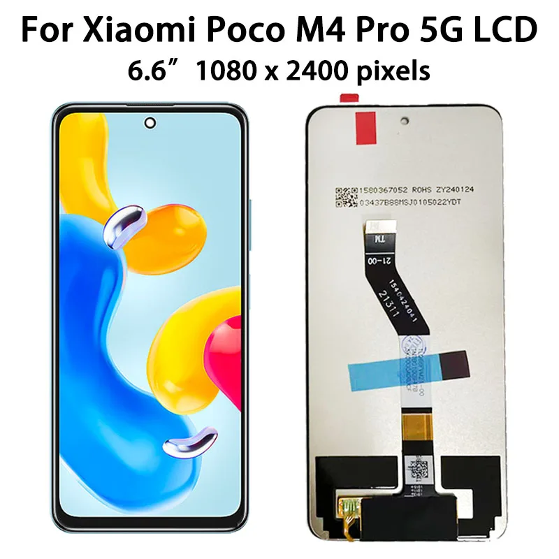 6.6\'\' High Quality For Xiaomi Poco M4 Pro 5G LCD Display Touch Screen Panel Digitizer For Pocophone M4Pro 5G LCD 21091116AG