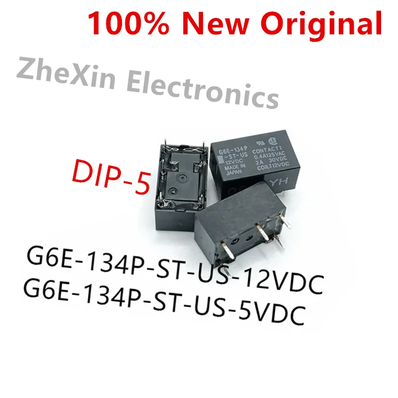 5PCS/Lot   G6E-134P-ST-US-12VDC、G6E-134P-ST-US-5VDC、G6E-134P-ST-US-24VDC   DIP-5   New Original Signal Relay  G6E-134P-ST-US