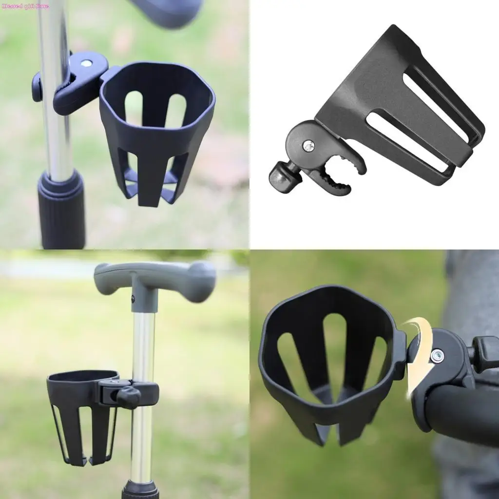

D0JC Universal 360 Degree Rotating Cup Holder Fit Strollers Bikes Wheelchairs Walkers