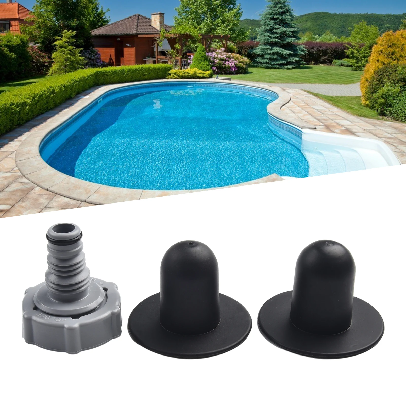 

Innovative Design Black Drain Valve Perfectly Suited to Standardize Your Pool\\'s For draining Needs at a Size of 32mm P6H1419