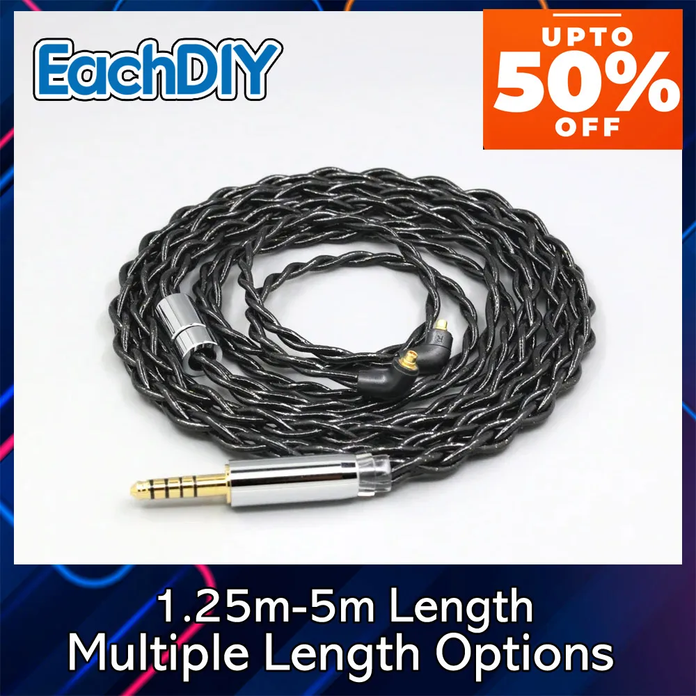 99% Pure Silver Palladium Graphene Floating Gold earphone Cable For Etymotic ER4SR ER4XR ER3XR ER3SE ER2XR ER2SE 8321