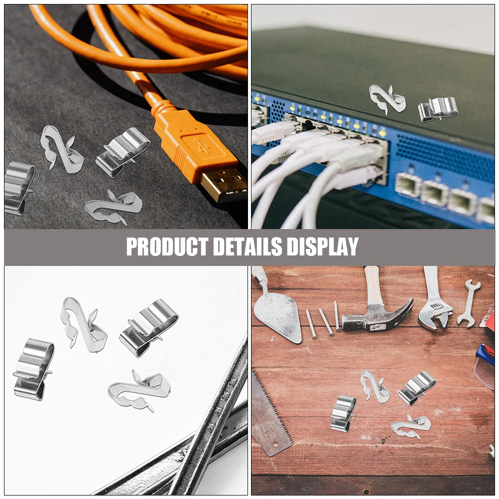 

30pcs Cable Fixing Clips Solar Photovoltaic Wire Clamp Module Management For Residential Commercial Installations Steel Clip