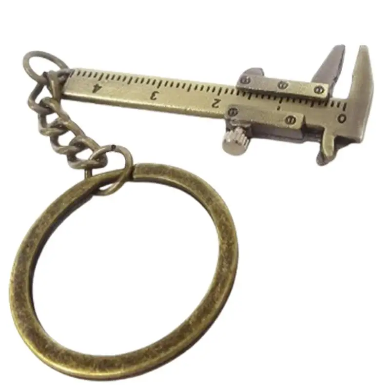 Fashionable Car Key Mini Vernier Caliper Portable 0-40mm Keychain Measurement Tool Car Key Chain Ring Caliper