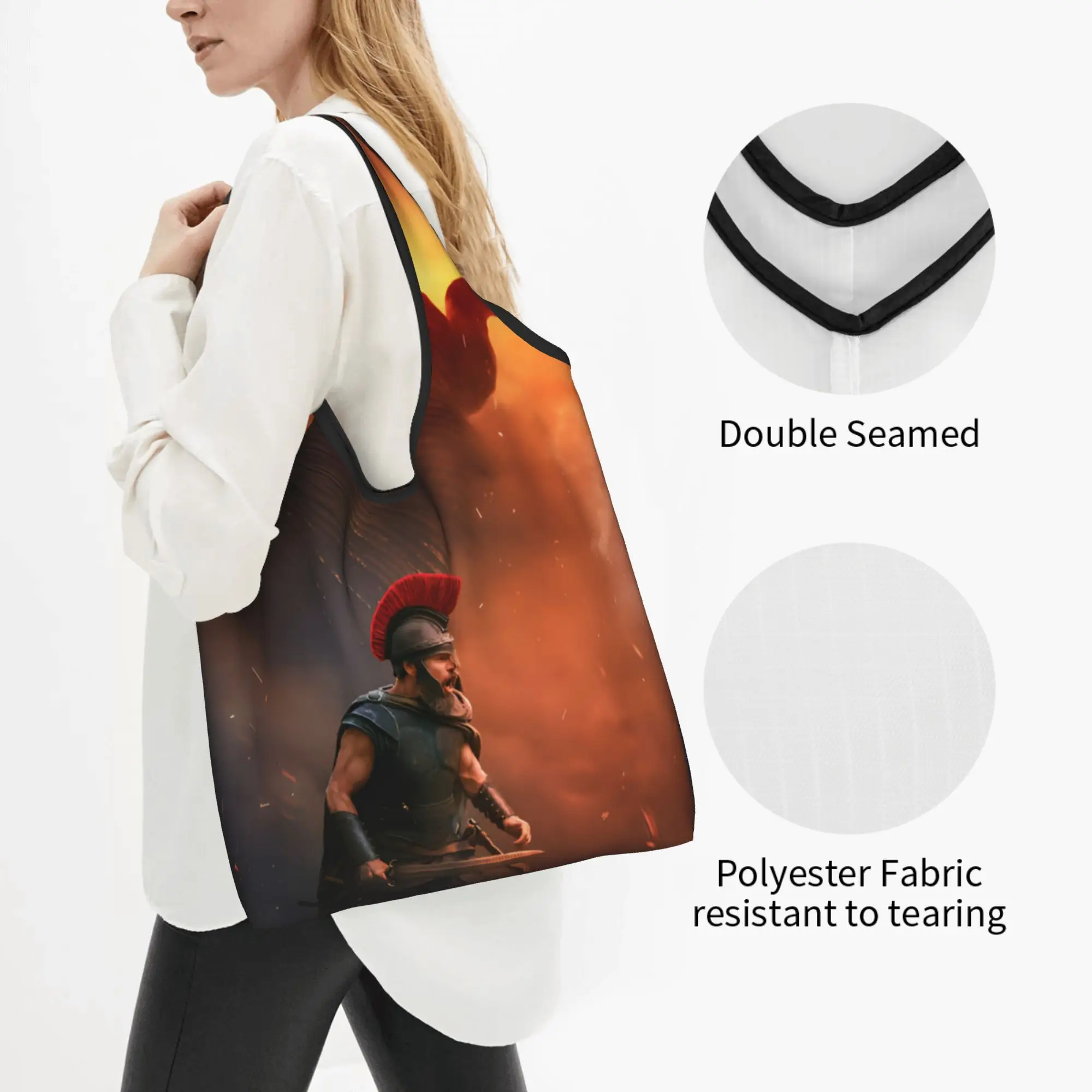 Custom O-Odysseyes Hot Comic Shopping Bag Women Portable Large Capacity Groceries Manga Shopper Tote Bags