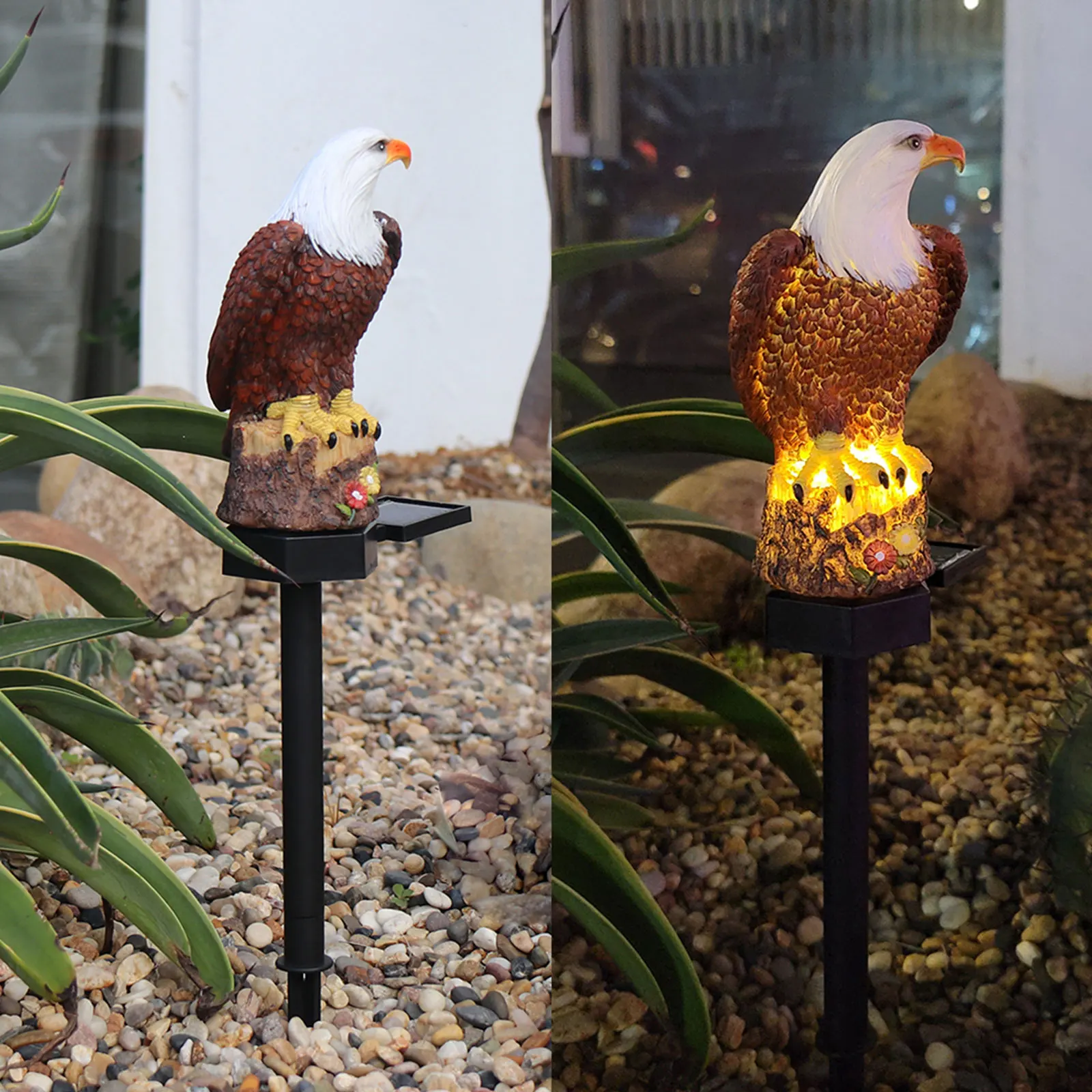 Lámpara de césped de inserción de tierra de águila, linterna de decoración de jardín de patio al aire libre, enchufe Solar de nuevo estilo, hermosas luces decorativas