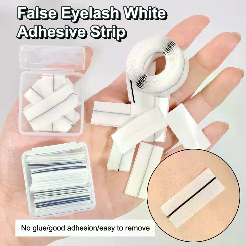 Selbstklebender Ersatzstreifen für falsche Wimpern mit Box, wiederverwendbar und wasserfest, natürlich aussehende und langlebige Make-up-Werkzeuge