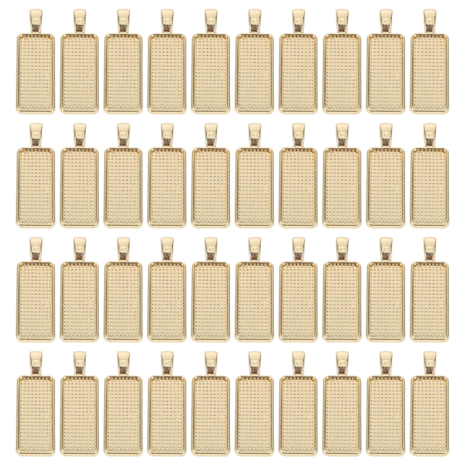 

50 шт., ювелирный браслет с драгоценными камнями, безель, пустая подвеска, поднос для подвески, стекло для кабошонов, подвески из сплава 10x25 мм