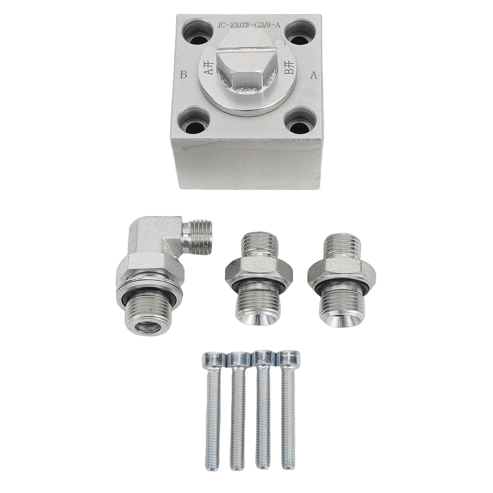 

3 Way Hydraulic Diverter Valve Excavator Throttle Replacement Parts with Mounting Screws Accessories