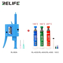 RELIFE New RL-062A/Flux 10CC183℃/138℃/ 227℃/Solder Paste Welding Paste Tin Liquid BGA Soldering Fluxes for PCB BGA Rework Repair