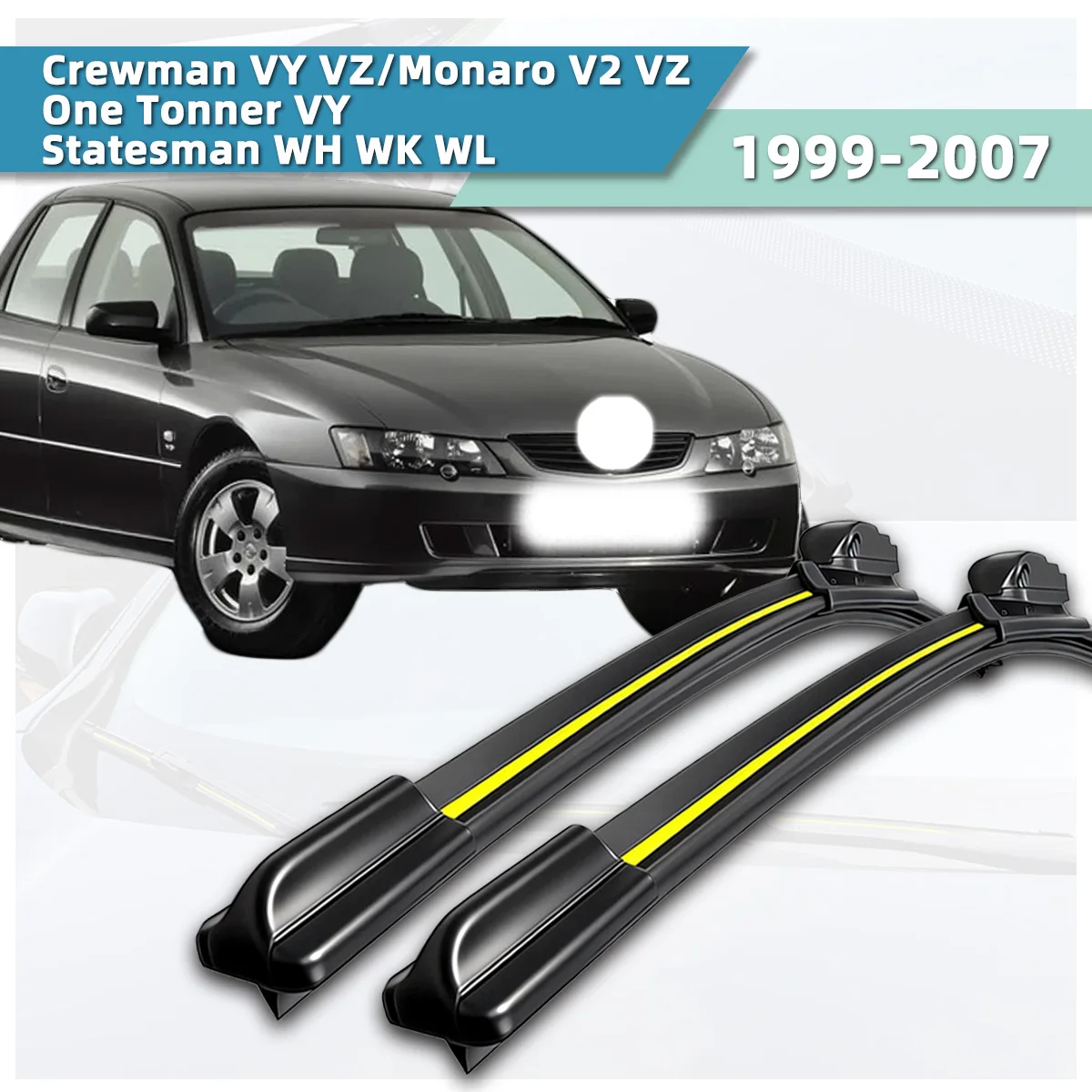 

Fit For Holden Crewman VY VZ/ Monaro V2 VZ/ One Tonner VY/ Statesman WH WK WL (1999-2007) Wiper Boneless Silent Car Front Wiper
