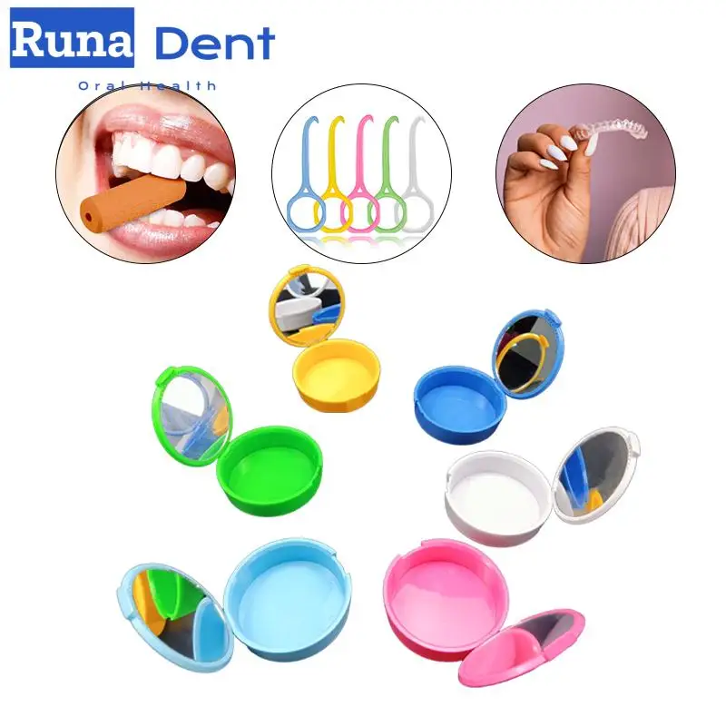 

Dental Retainer Case Fake Teeth Box Orthodontic Denture Storage Box Mouth Guard Braces Aligner Case Oral Care Tool Organizer Hot